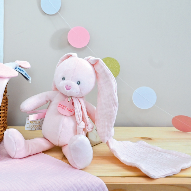  - lapin lange - plush with comforter pink 25 cm 